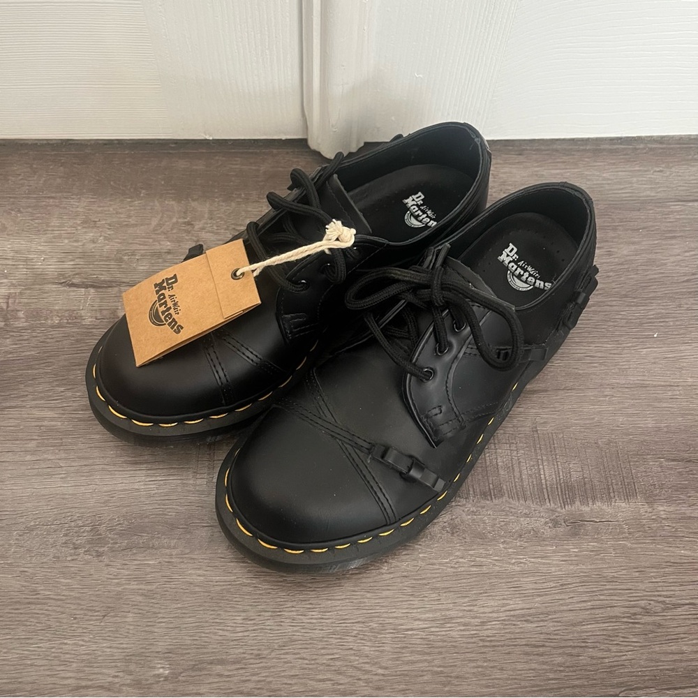 Dr. Martens 1461 Bow Black Smooth Leather 3 Eye Shoes Womens Size 6 NWT